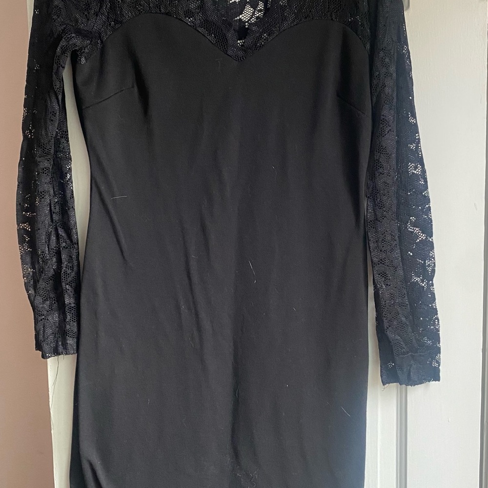 Black long sleeves dress size large